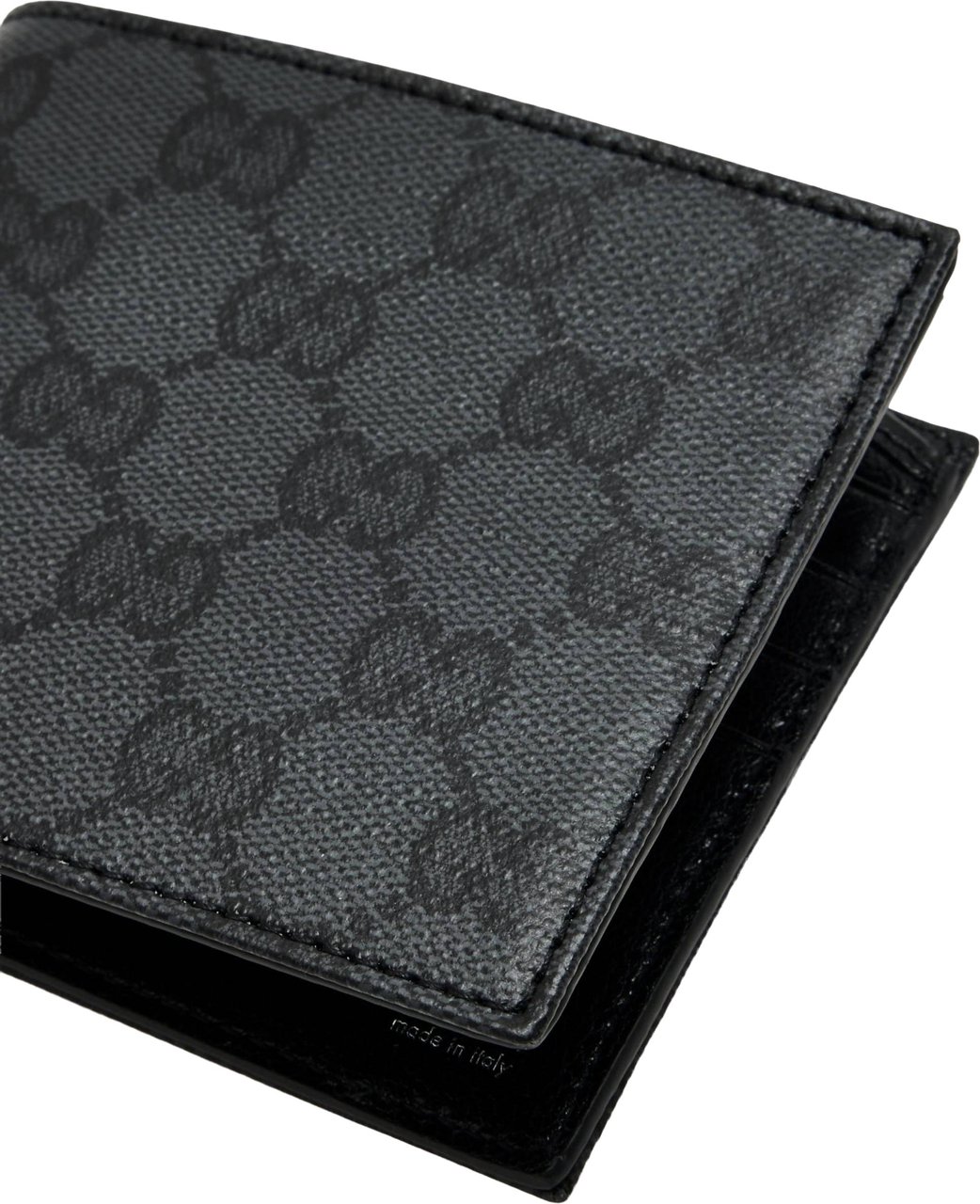 Gucci Textured Bifold Wallet Zwart