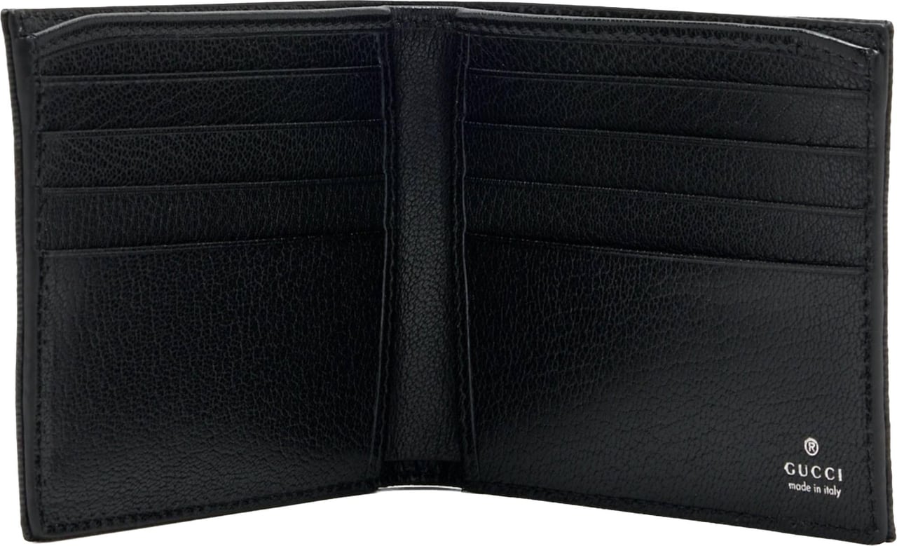 Gucci Textured Bifold Wallet Zwart