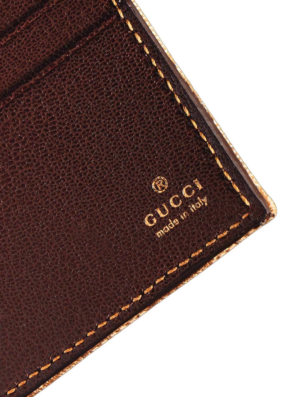 Gucci Textured Fabric Wallet Neutraal