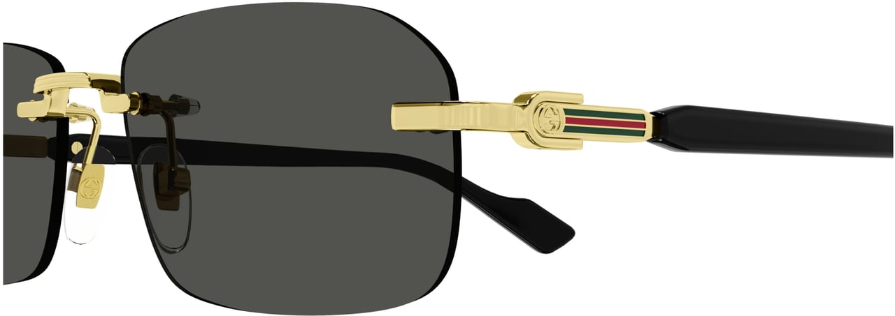 Gucci Gg1221s Rimless Rectangular Sunglasses Grijs