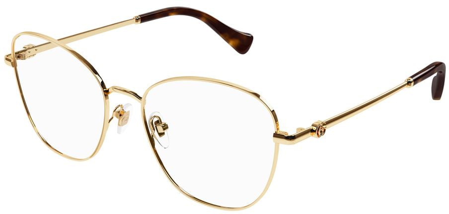 Gucci Gg1418o Gold-Toned Cat-Eye Eyeglasses Wit