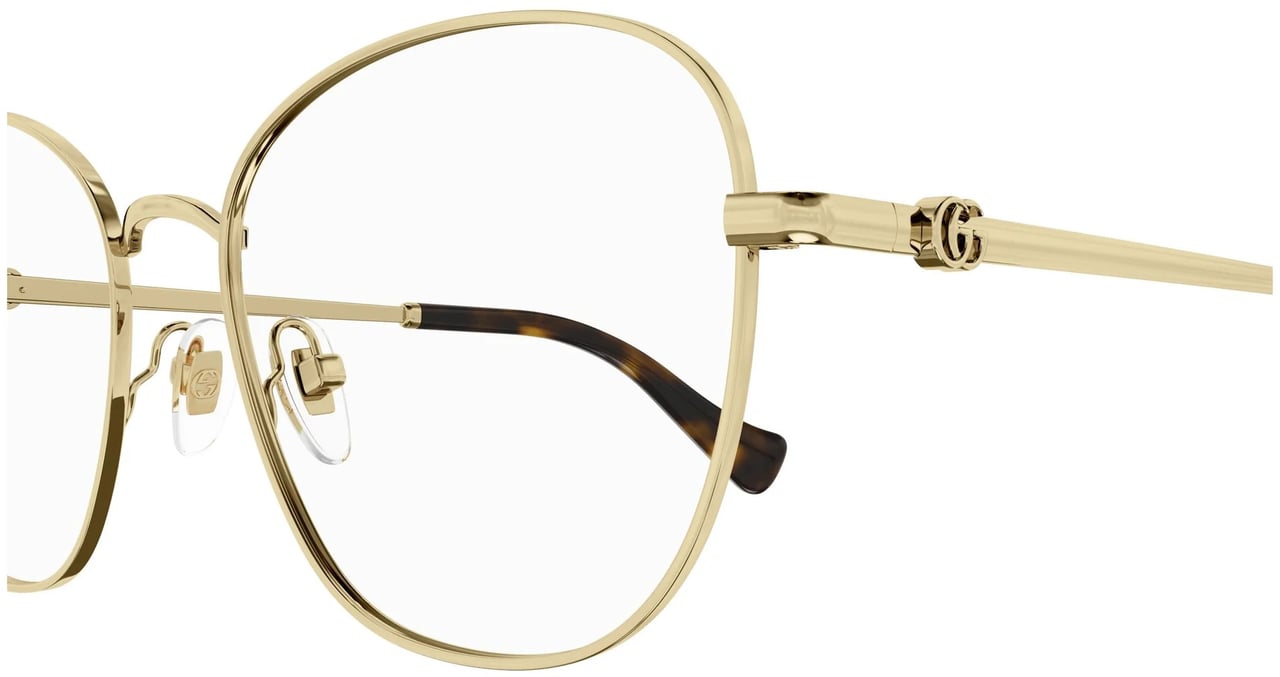 Gucci Gg1418o Gold-Toned Cat-Eye Eyeglasses Wit
