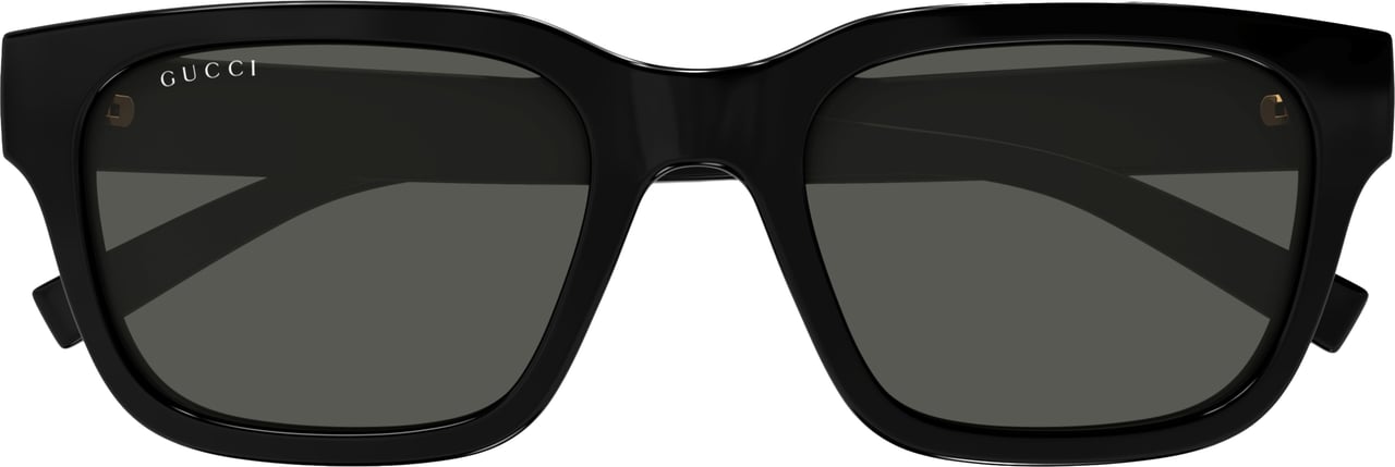 Gucci Black Gg1857S Rectangular Logo Sunglasses Zwart