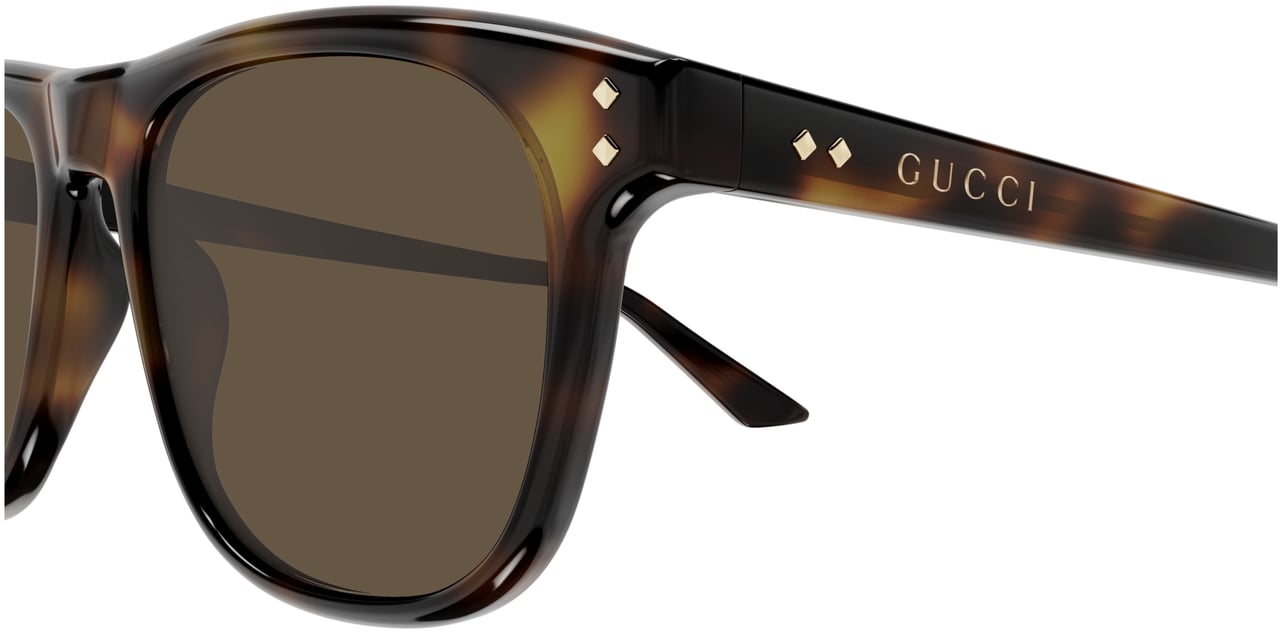 Gucci Gg1893s Classic Square Frame Tortoiseshell Sunglasses Grijs