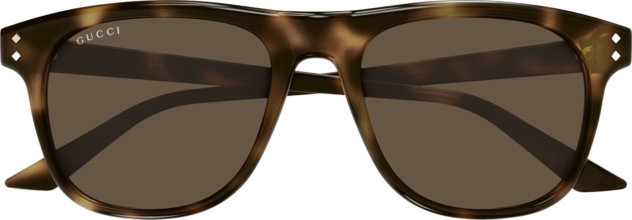 Gucci Gg1893s Classic Square Frame Tortoiseshell Sunglasses Grijs