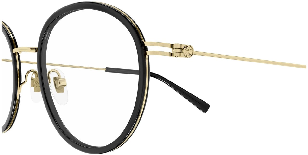 Gucci Eyeglasses Gucci GG1851O 001 Black Gold Transparen 50/20/145 Wit
