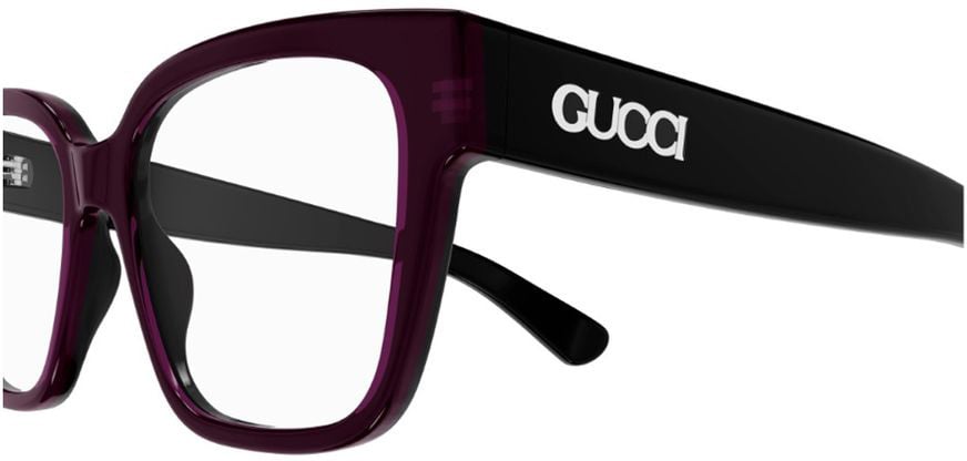 Gucci Gg1791O Linea Name Of Brand Oversized Square Optical Frame Zwart