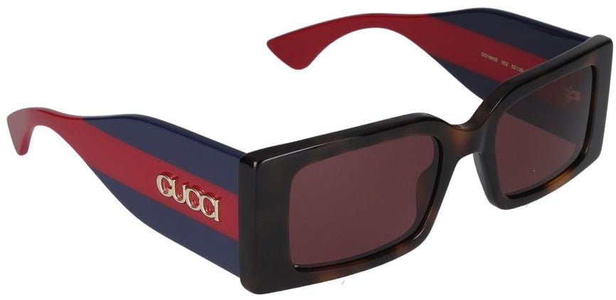 Gucci Sunglasses Gucci GG1860S 002 havana blue red 52/20/135 Grijs
