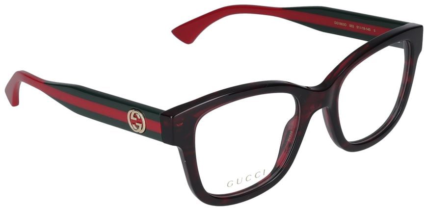 Gucci Eyeglasses Gucci GG1863O 003 Havana Green Transpar 51/19/145 Zwart