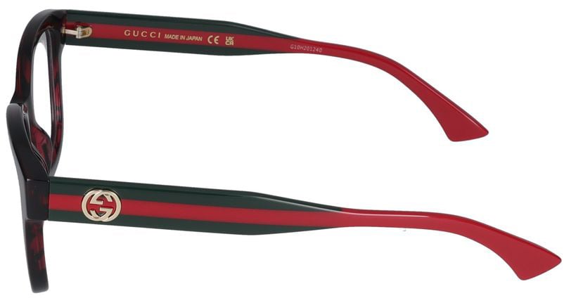 Gucci Eyeglasses Gucci GG1863O 003 Havana Green Transpar 51/19/145 Zwart