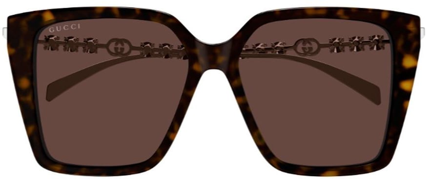 Gucci Gg1967S Linea Emblem Square Sunglasses Grijs