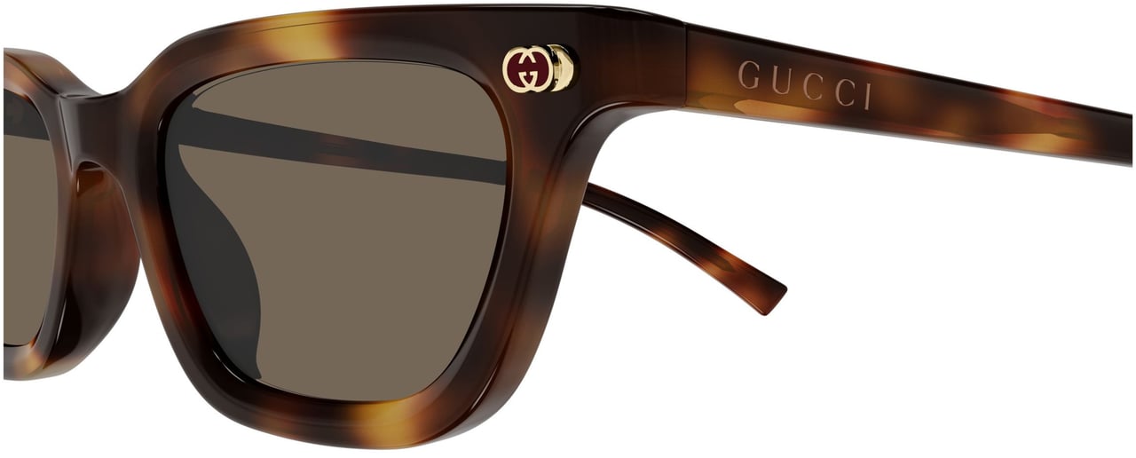 Gucci Gg1944s Rectangular Tortoiseshell Sunglasses Bruin