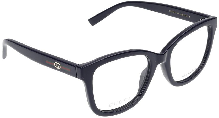 Gucci Eyeglasses GG2104O 004 blue blue transparent 53/19/140 Zwart