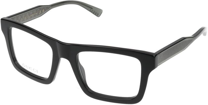 Gucci Eyeglasses GG2070O 001 black grey transparen 53/21/145 Zwart
