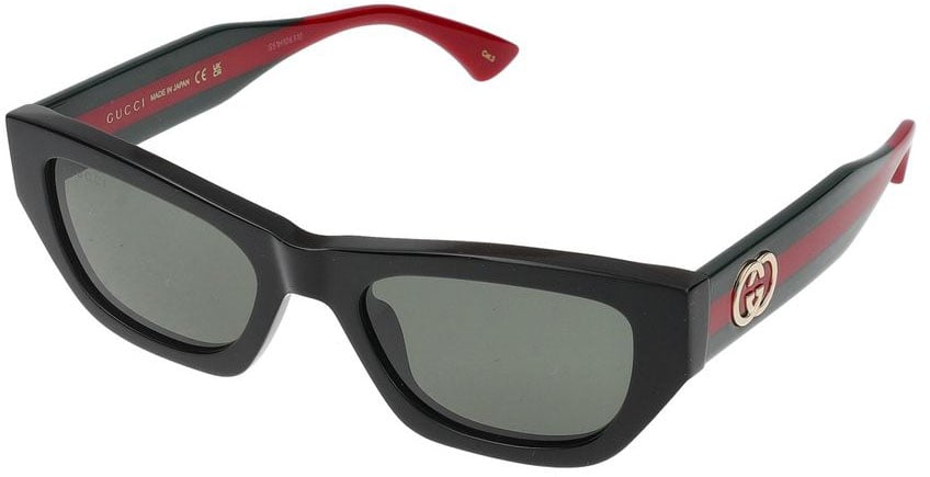 Gucci Sunglasses GG2116S 001 black green grey 52/20/145 Grijs