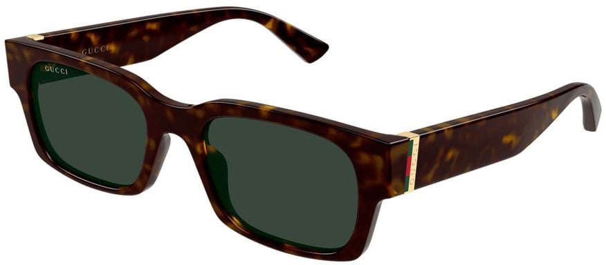 Gucci Wide Rectangular Sunglasses with Iconic Web Detail GG2084S Linea Sign Zwart