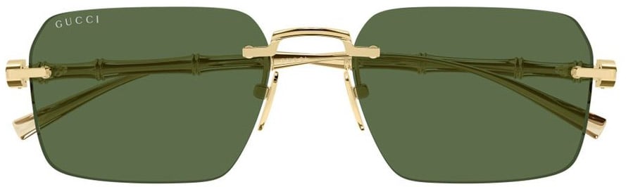 Gucci Rimless Geometric Sunglasses with Bamboo Motif GG2154S Linea Sign Grijs