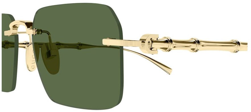 Gucci Rimless Geometric Sunglasses with Bamboo Motif GG2154S Linea Sign Grijs