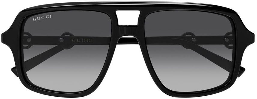 Gucci GG2052S 011 Black Grey Sunglasses Grijs