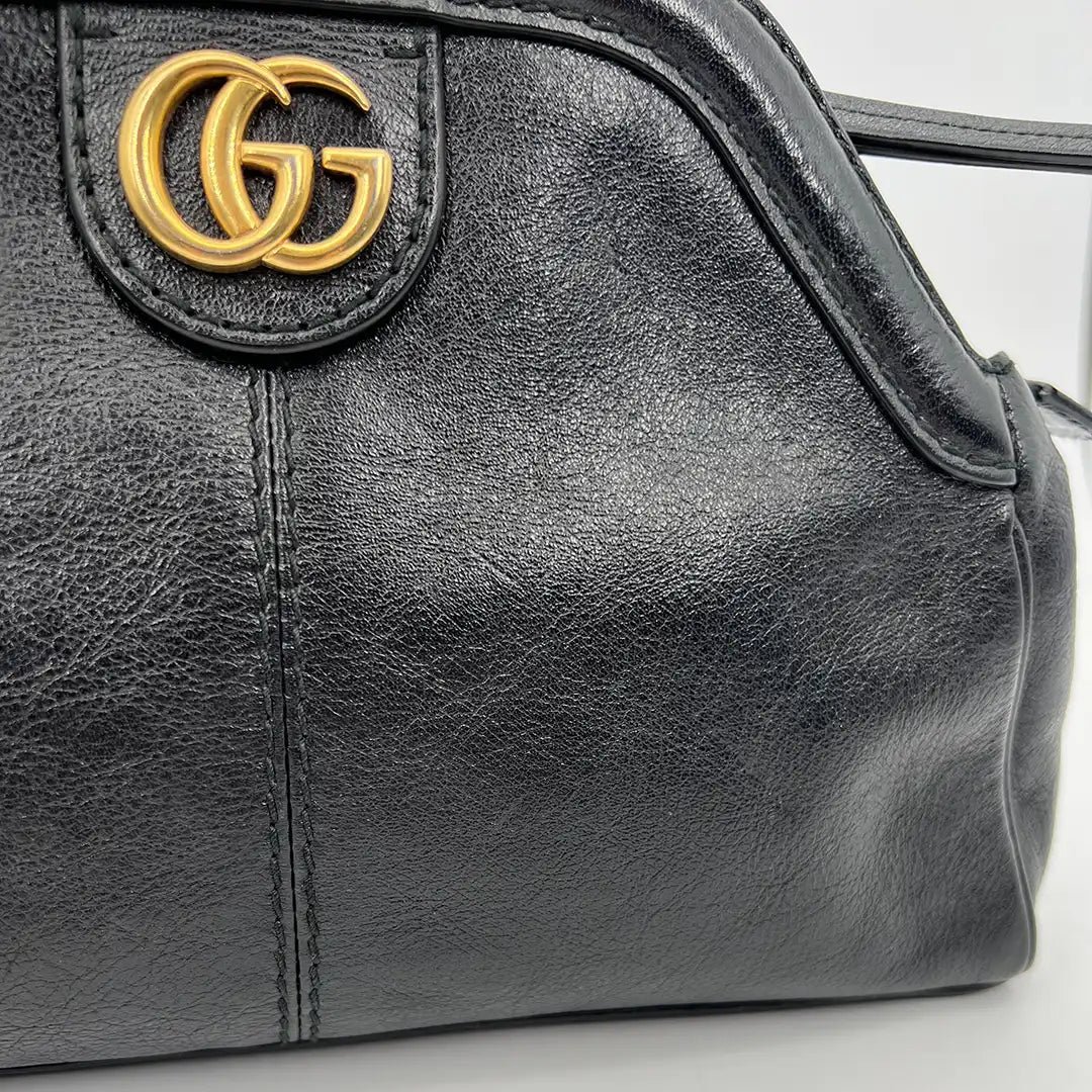 Gucci Gucci Rebelle GG Marmont shoulder bag black / good Zwart