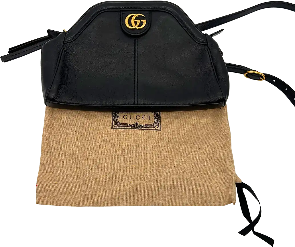 Gucci Gucci Rebelle GG Marmont shoulder bag black / good Zwart