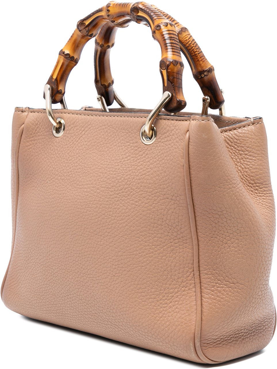 Gucci Mini Calfskin Bamboo Shopper Satchel Roze