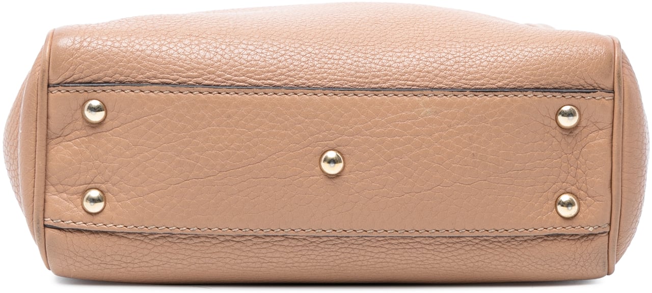 Gucci Mini Calfskin Bamboo Shopper Satchel Roze