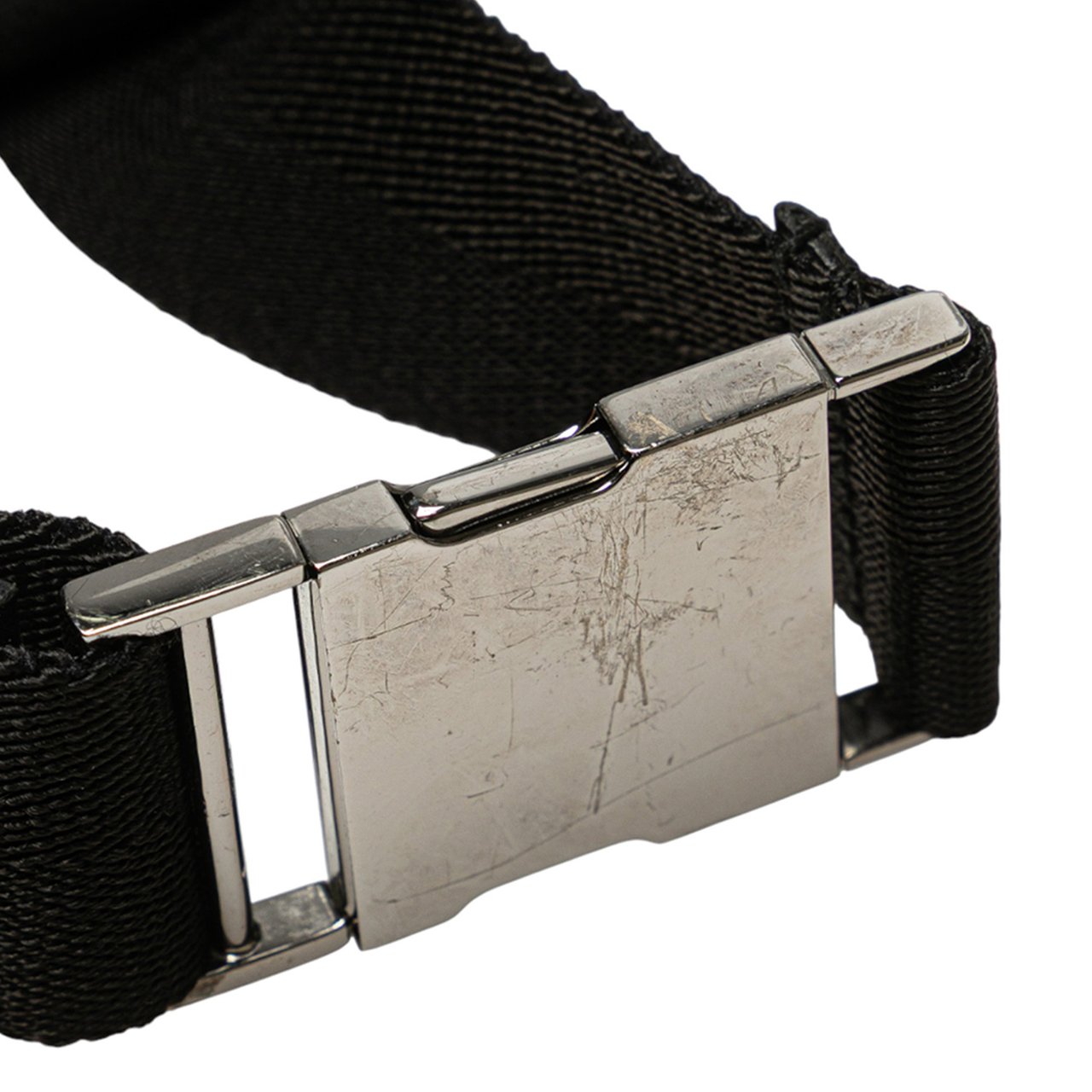 Gucci GG Canvas Double Pocket Belt Bag Zwart