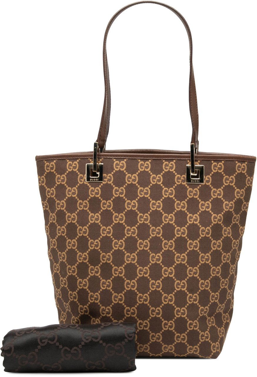Gucci GG Canvas Tote Bruin