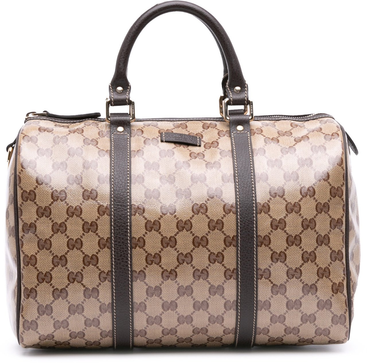 Gucci Medium GG Crystal Joy Boston Bag Bruin