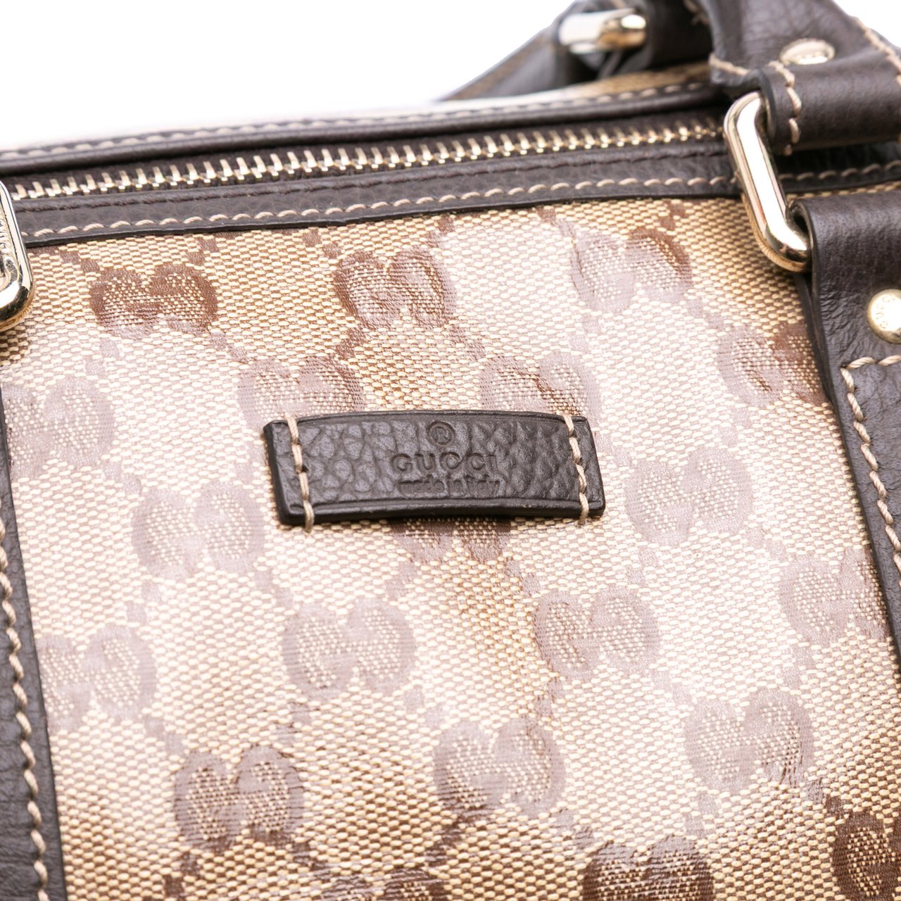 Gucci Medium GG Crystal Joy Boston Bag Bruin