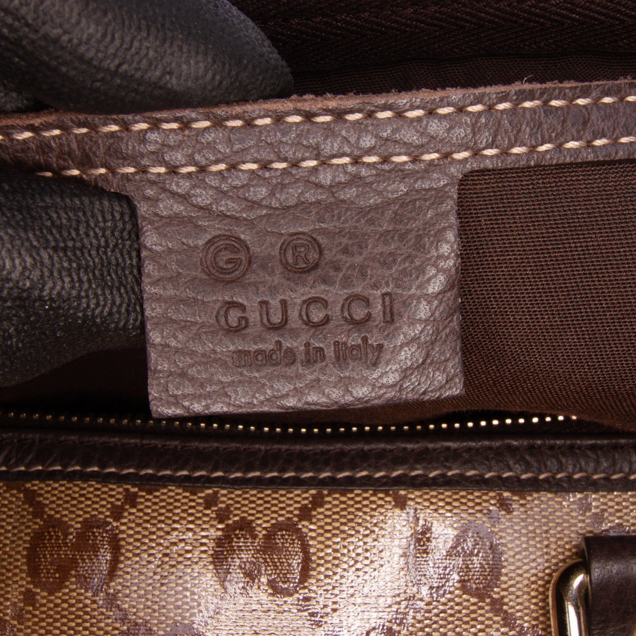 Gucci Medium GG Crystal Joy Boston Bag Bruin