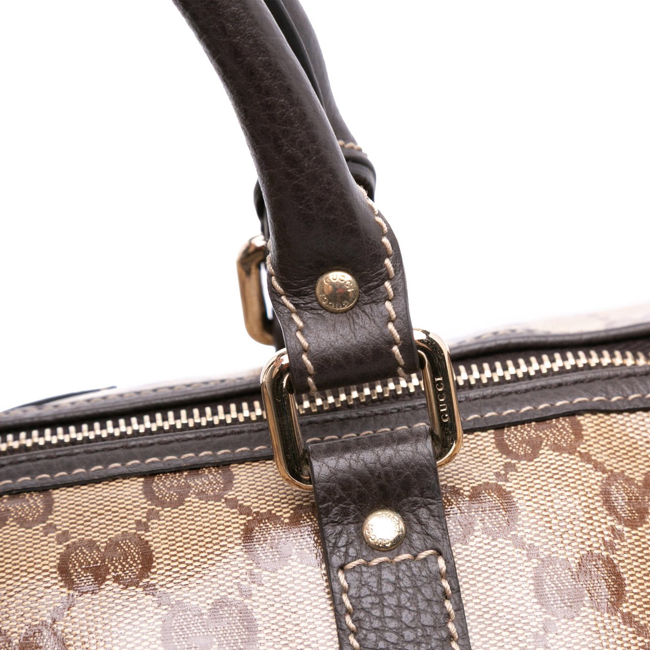 Gucci Medium GG Crystal Joy Boston Bag Bruin