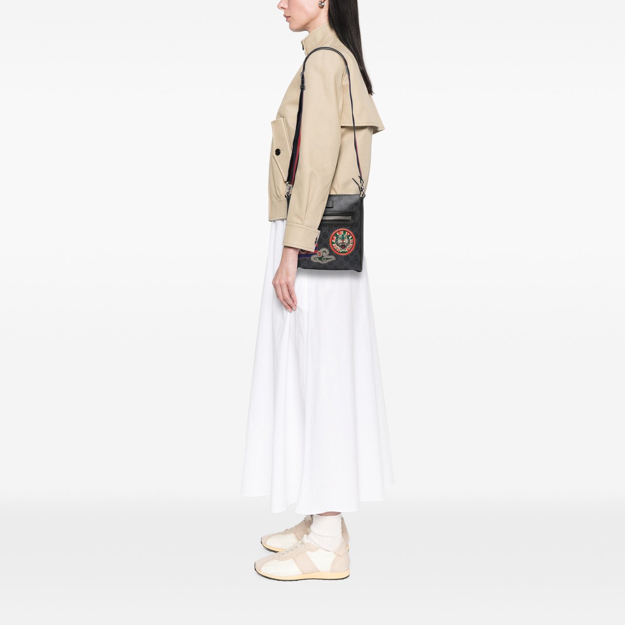 Gucci GG Supreme Night Courrier Messenger Bag Zwart