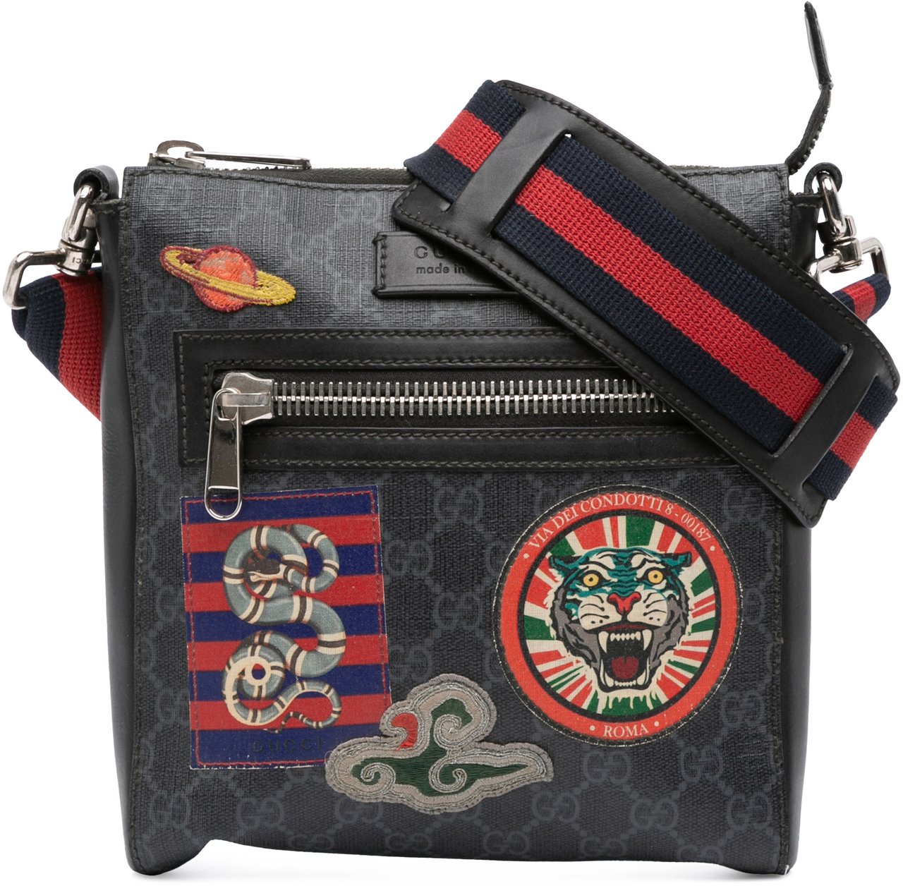 Gucci GG Supreme Night Courrier Messenger Bag Zwart