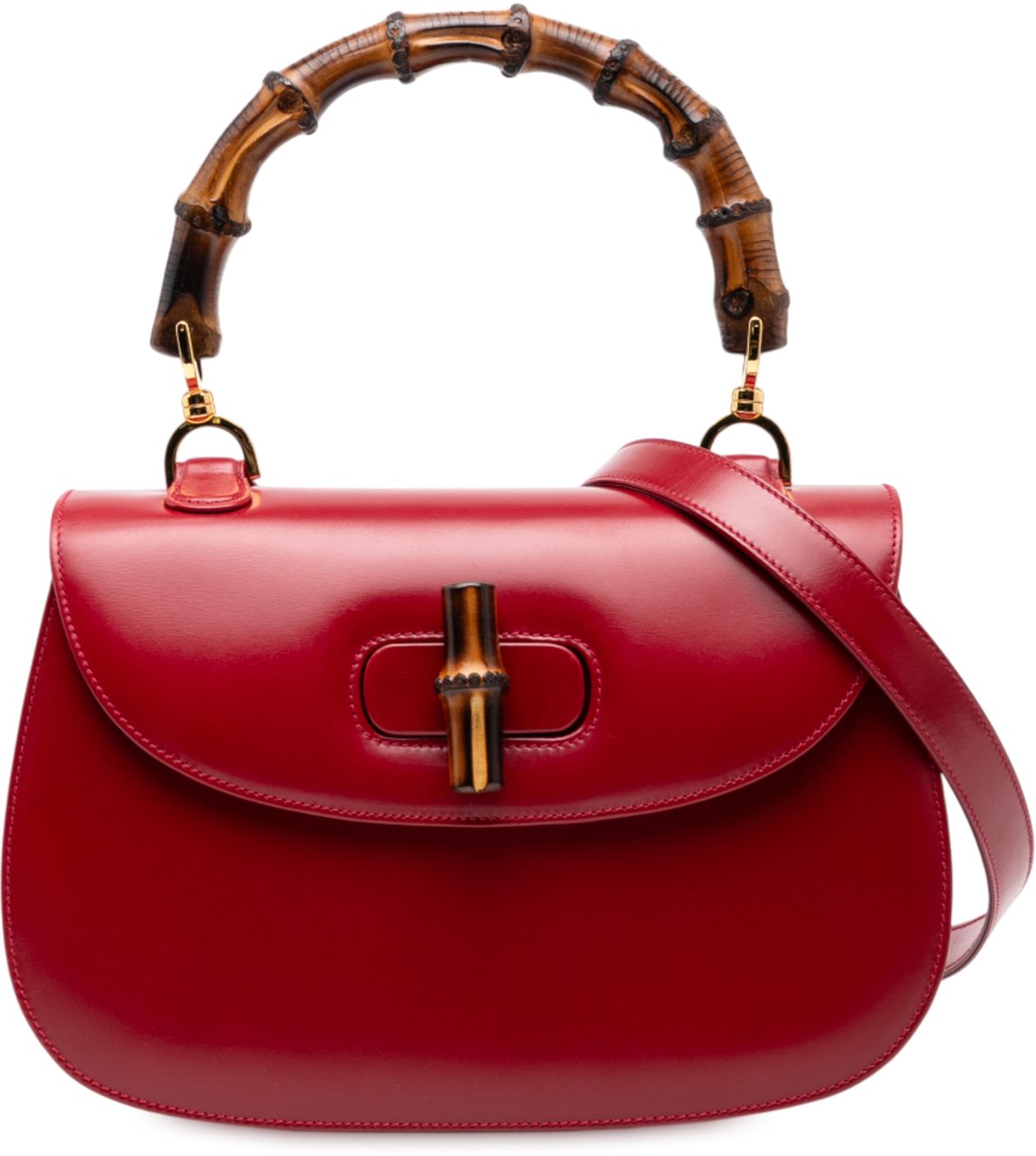 Gucci Calfskin Bamboo Night Rood