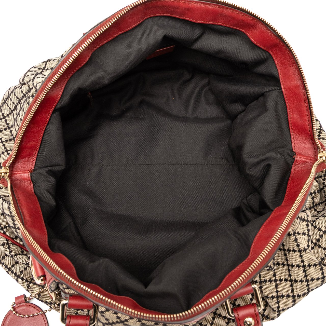 Gucci Diamante Canvas Sukey Satchel Bruin