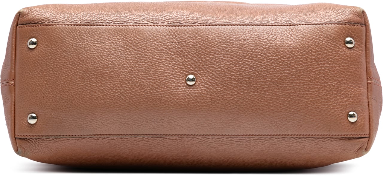 Gucci Large Leather Soho Working Tote Bruin