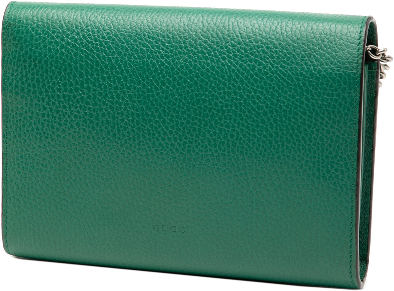 Gucci Leather Dionysus Wallet on Chain Groen