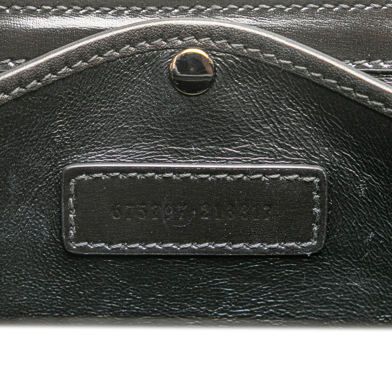 Gucci Small Calfskin 1947 Bamboo Top Handle Bag Zwart