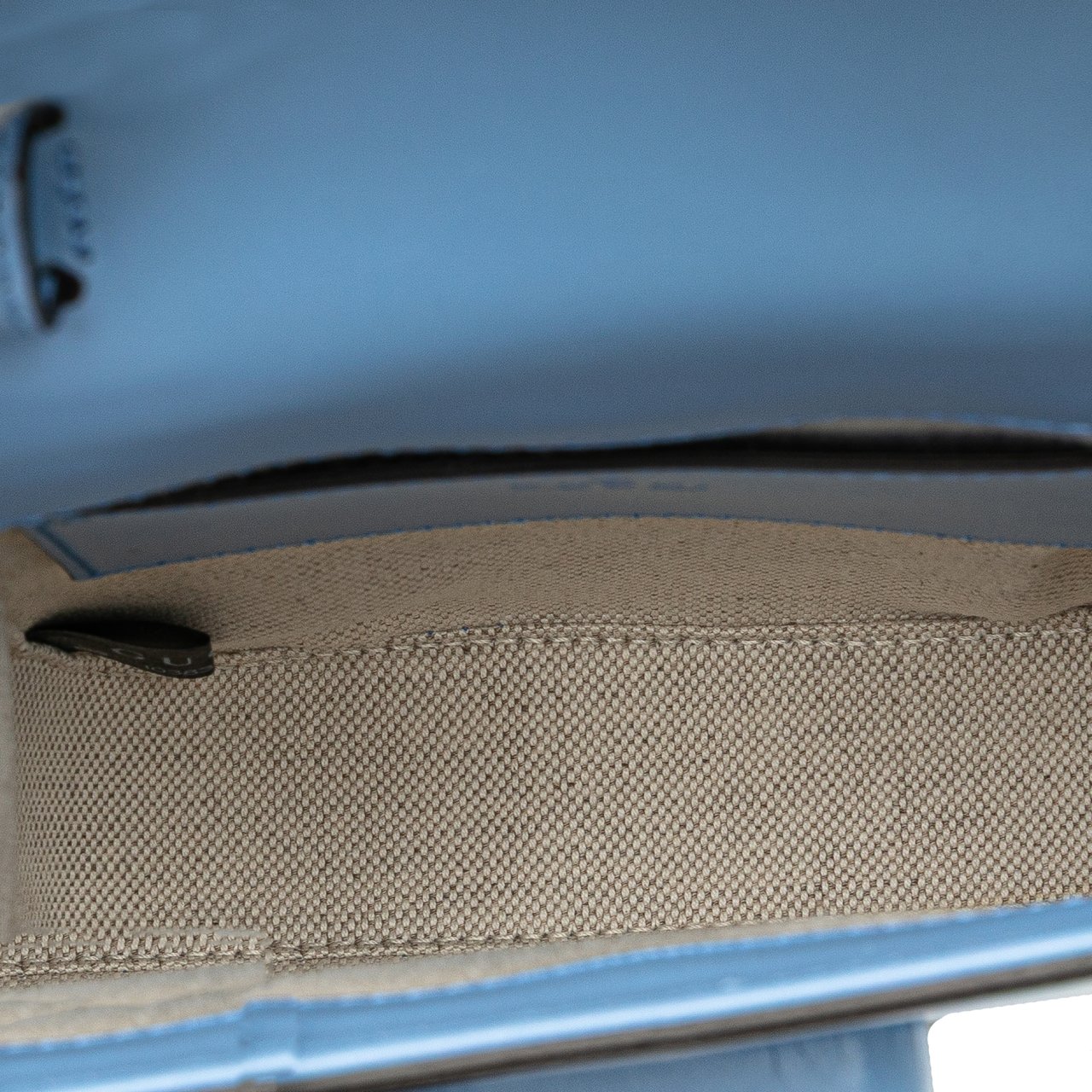 Gucci Mini Calfskin Bamboo Top Handle Bag Blauw