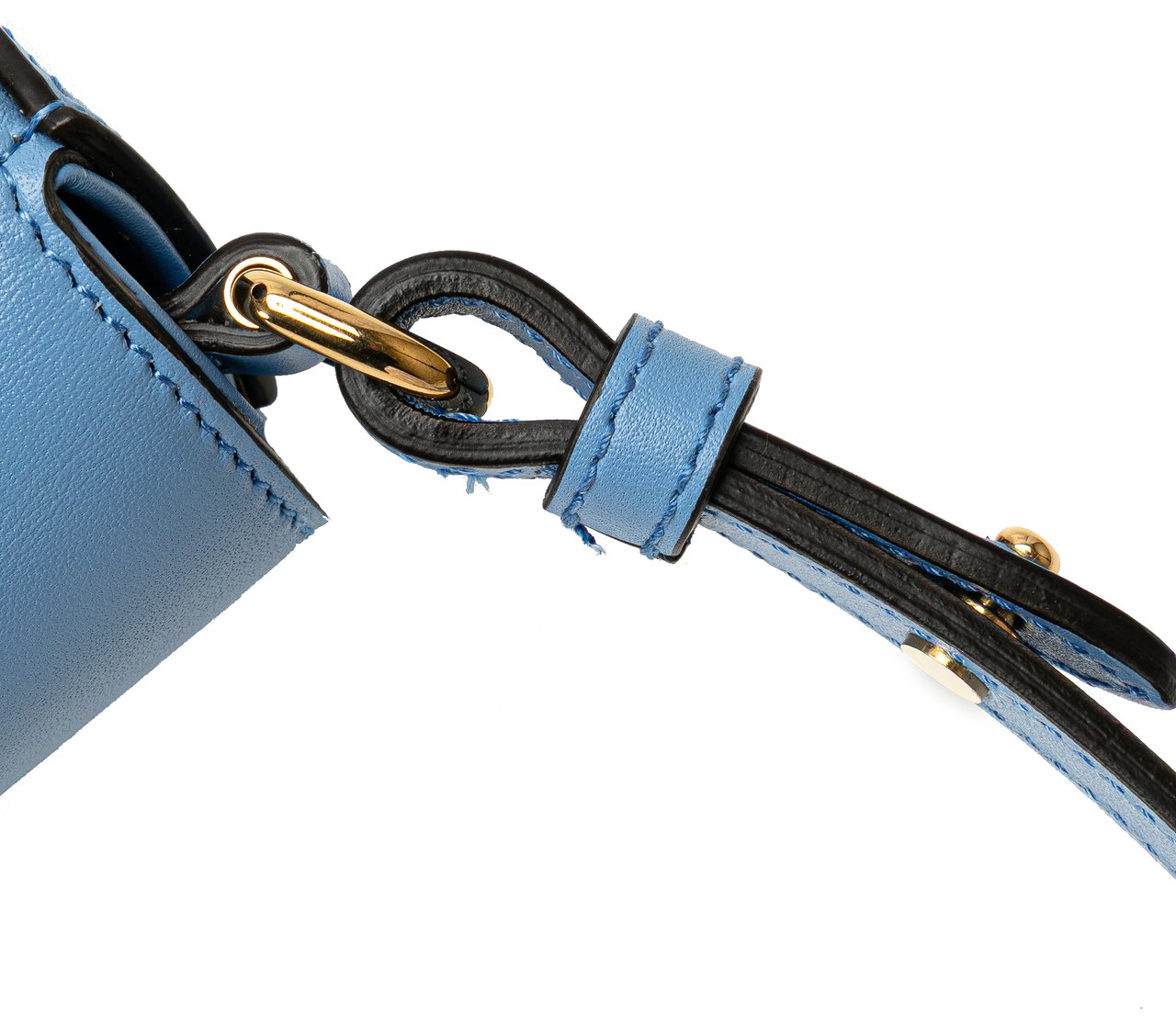 Gucci Mini Calfskin Bamboo Top Handle Bag Blauw