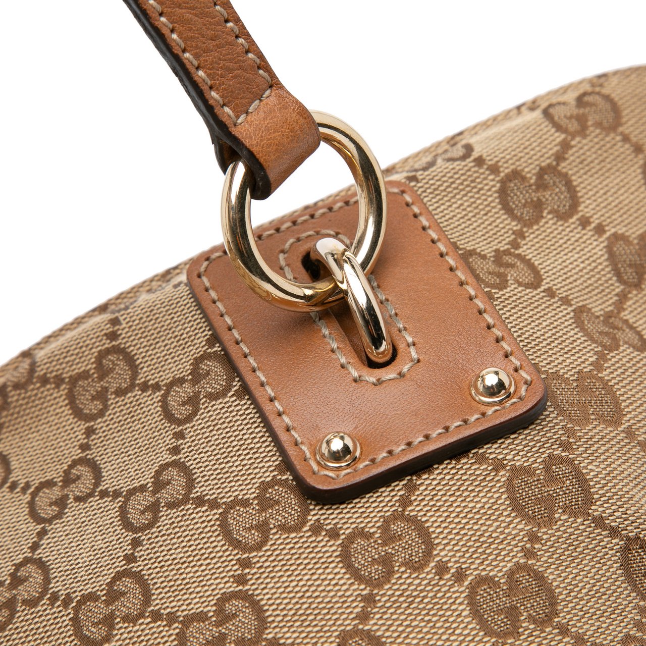 Gucci Medium GG Canvas GG Charm Tote Bruin