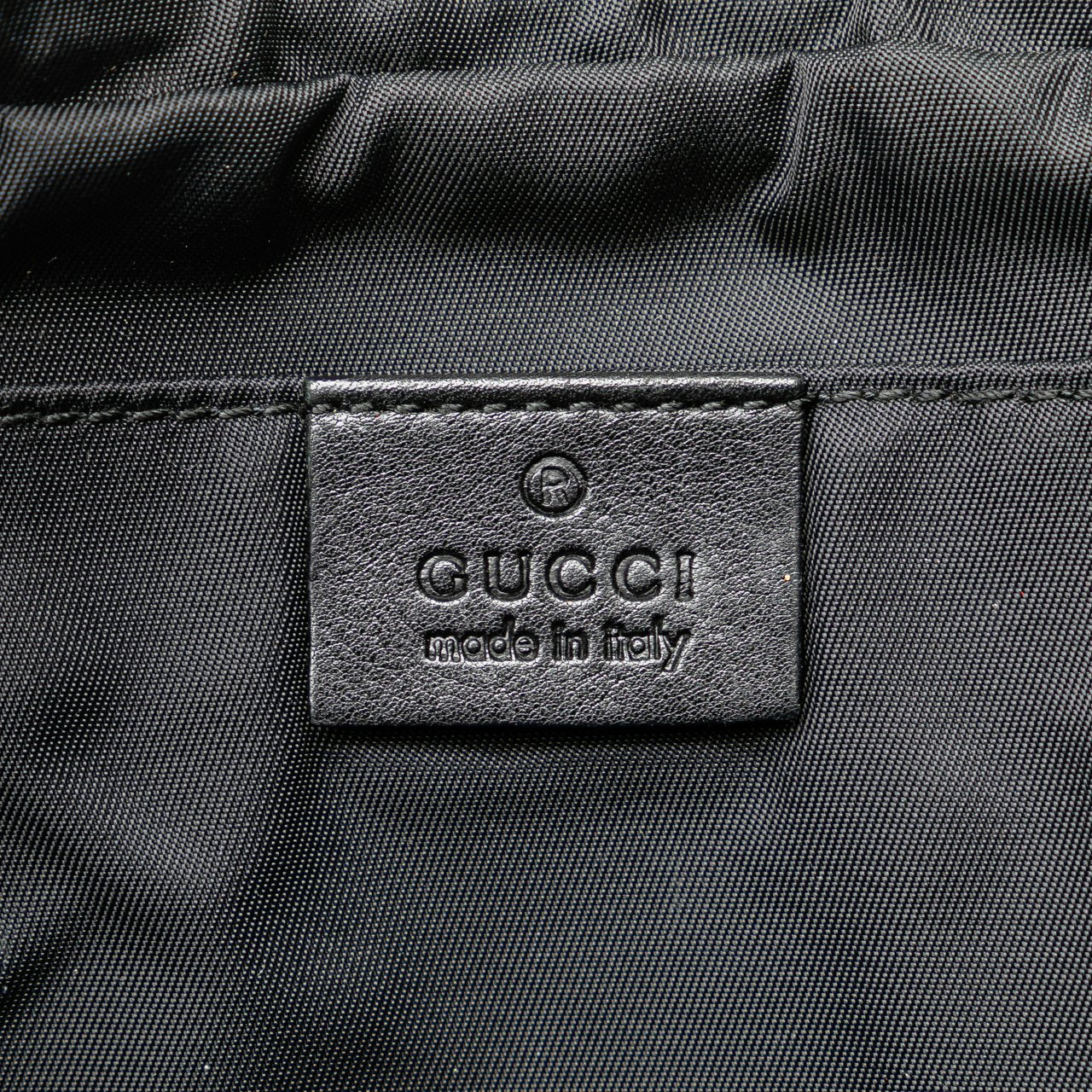 Gucci Guccissima Nylon Trim Belt Bag Zwart