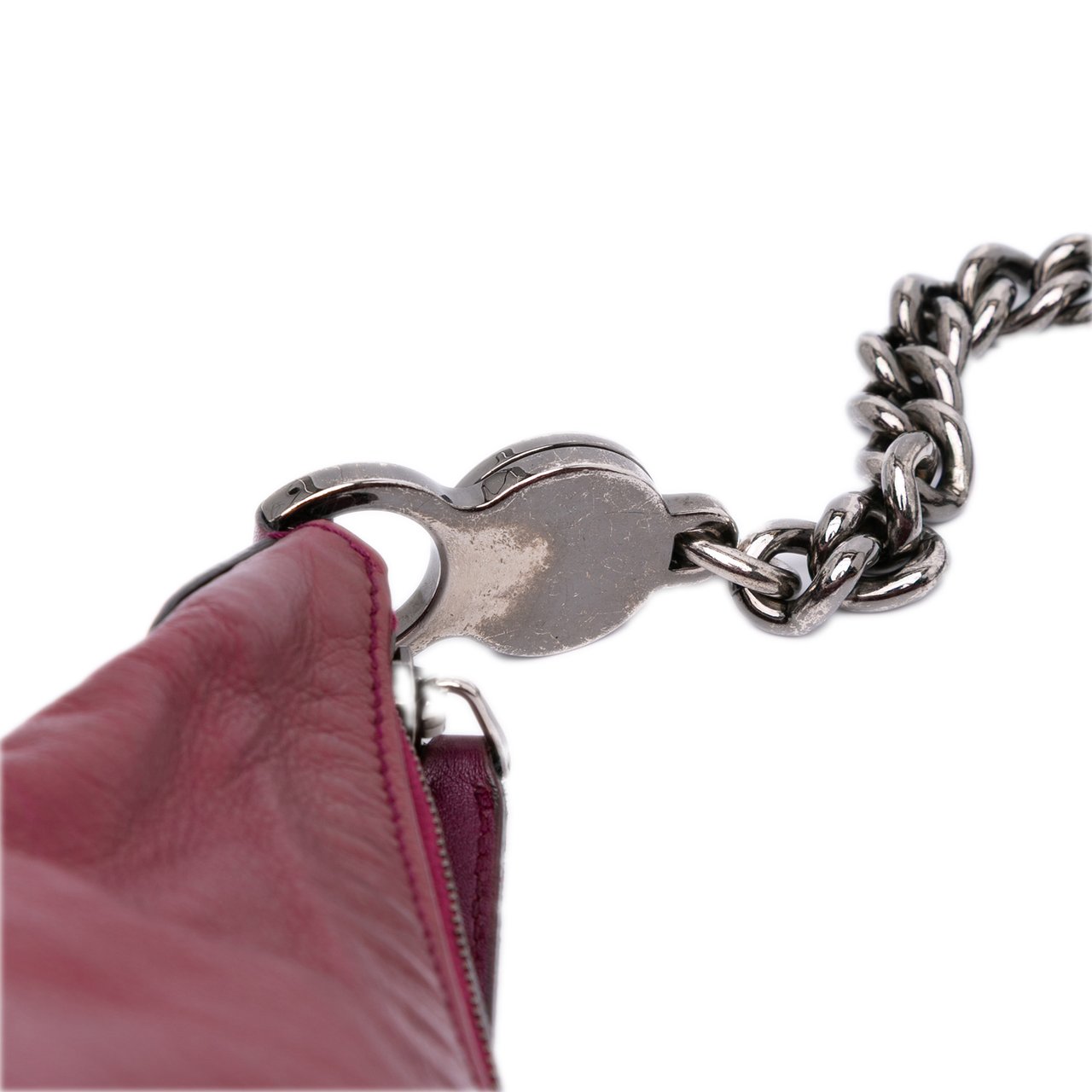 Gucci Medium Metallic Leather Galaxy Chain Shoulder Bag Paars