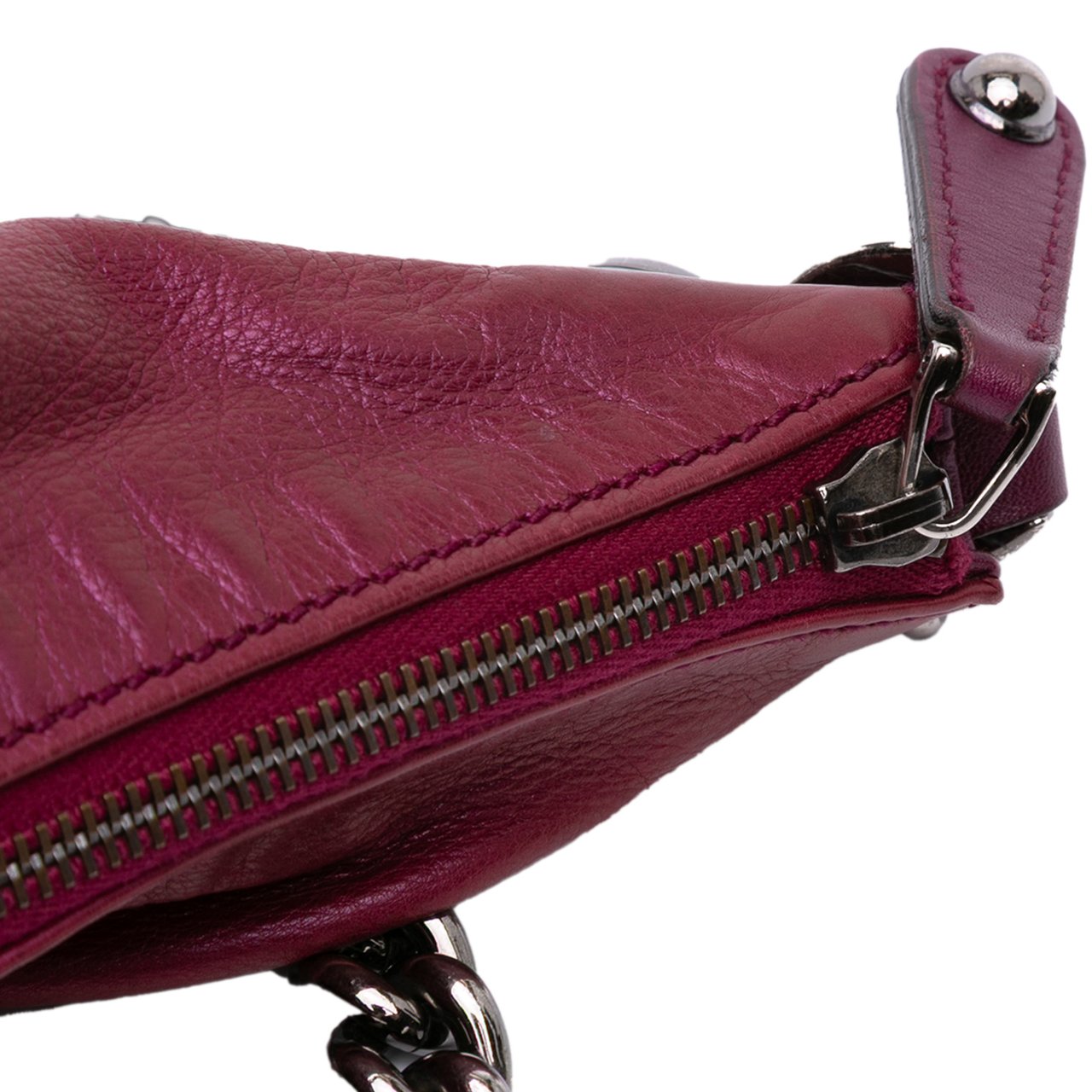 Gucci Medium Metallic Leather Galaxy Chain Shoulder Bag Paars