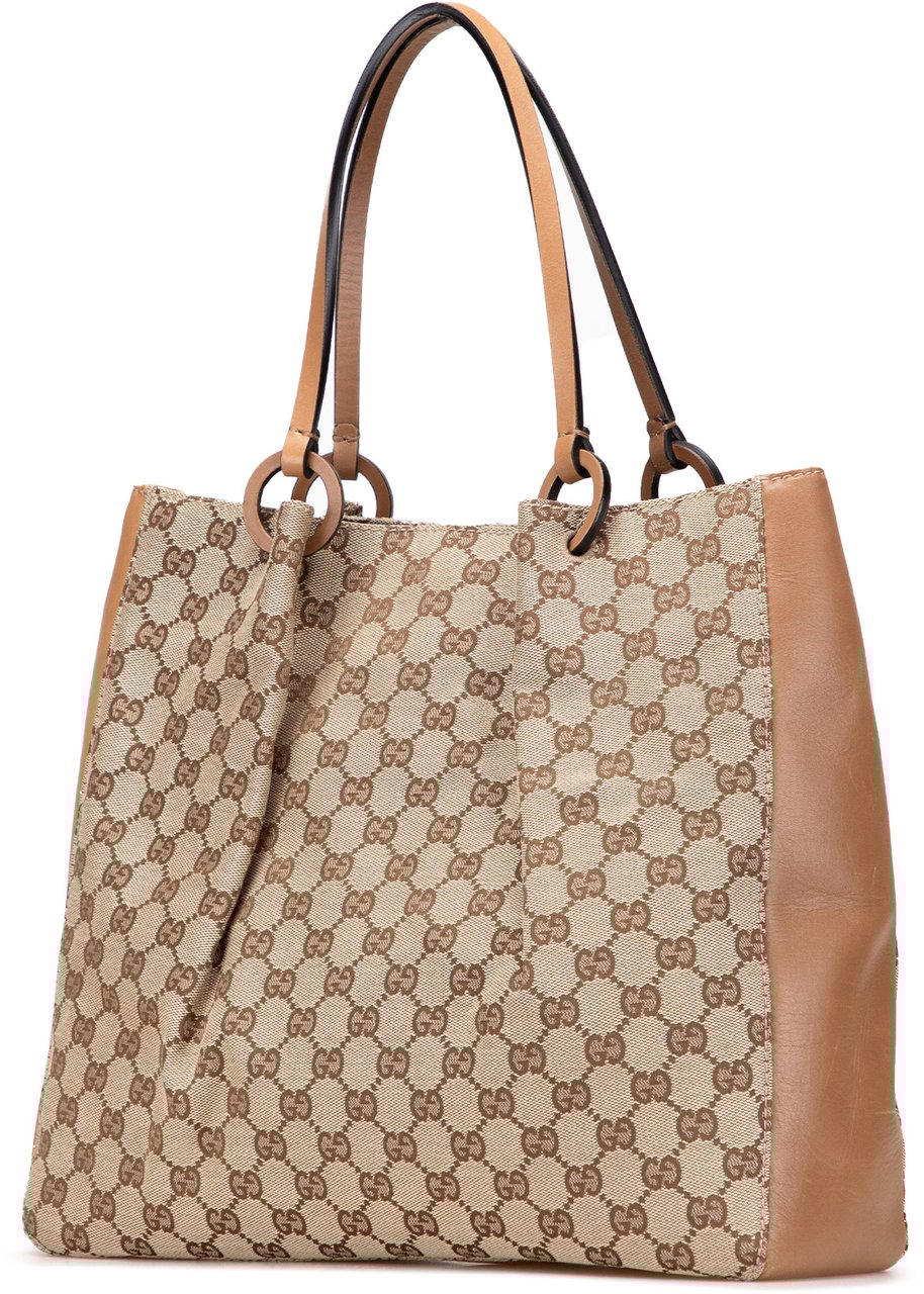 Gucci GG Canvas Tote Bruin
