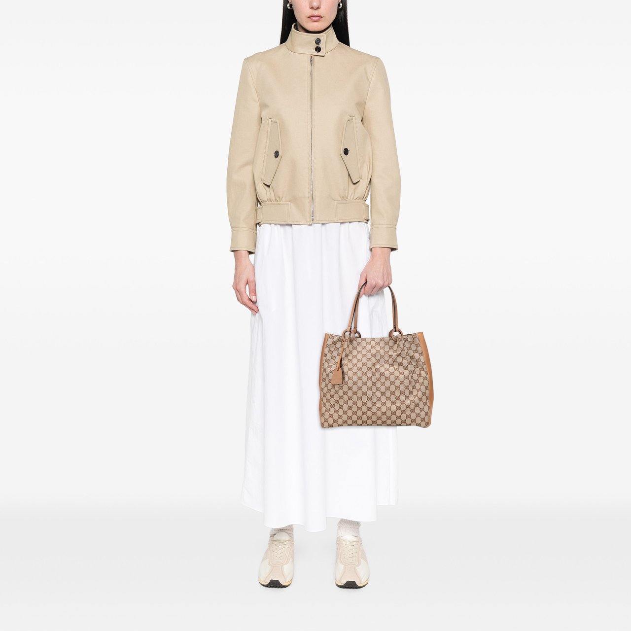 Gucci GG Canvas Tote Bruin