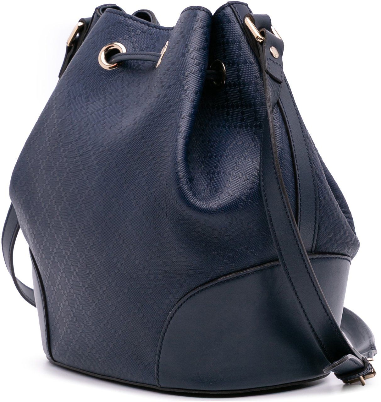 Gucci Medium Calfskin Bright Diamante Bucket Blauw