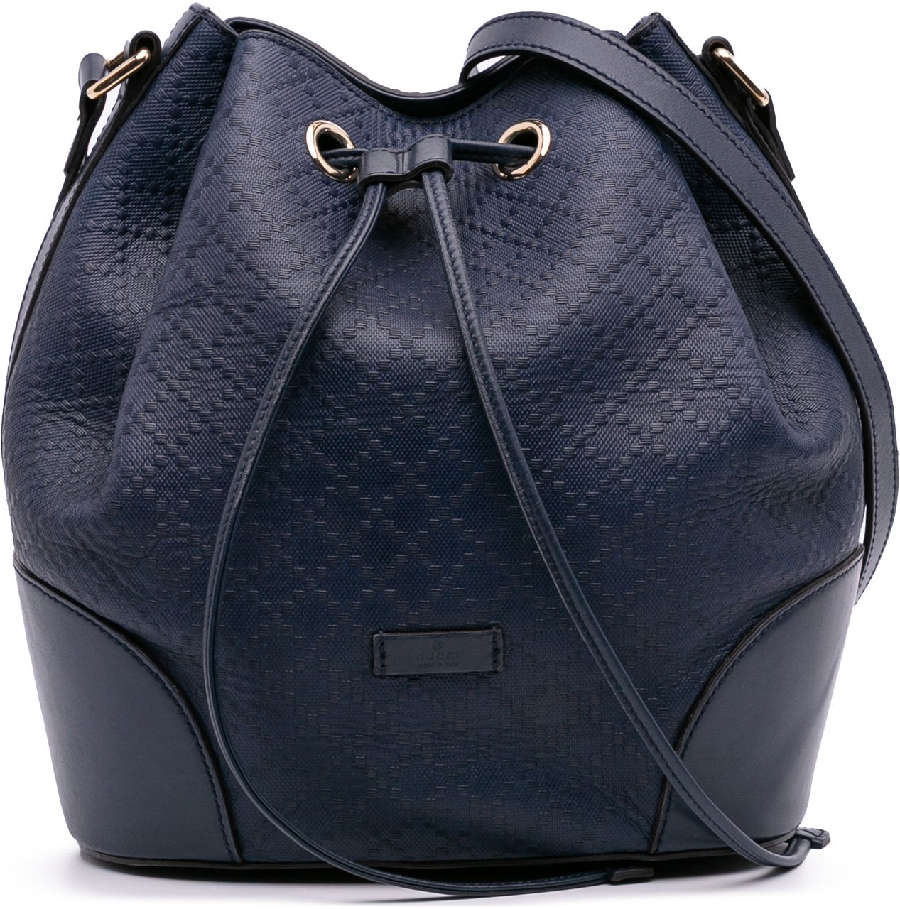 Gucci Medium Calfskin Bright Diamante Bucket Blauw